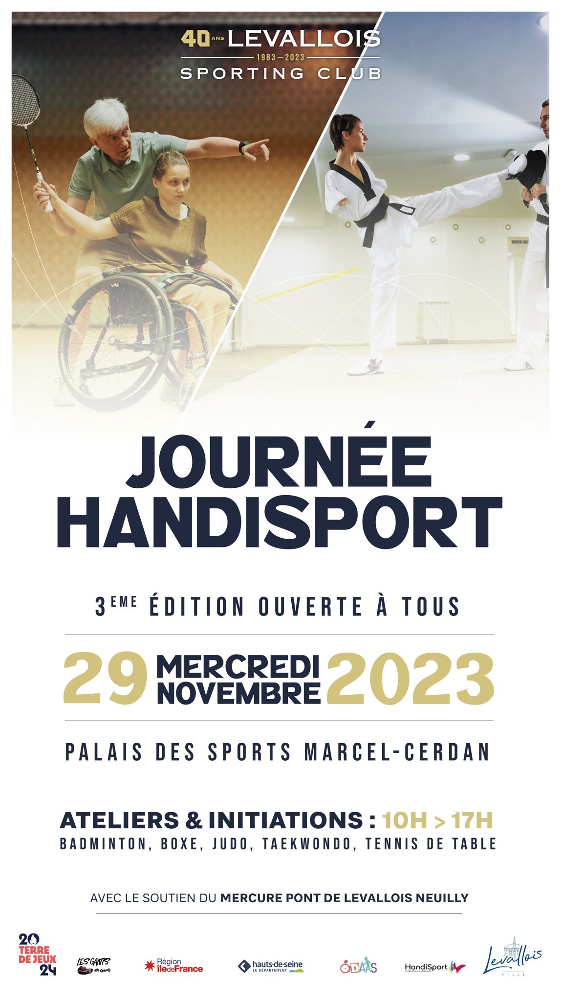 Journée Handisport 3ème Édition ouverte à tous Mercredi 29 Novembre 2023